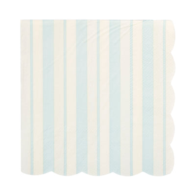 Striped Scallop Cocktail Napkin Set