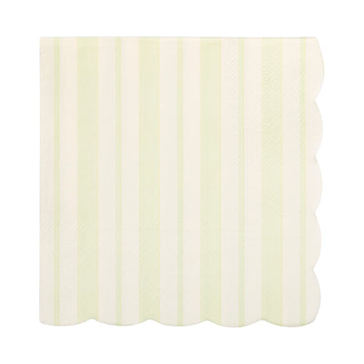 Striped Scallop Cocktail Napkin Set