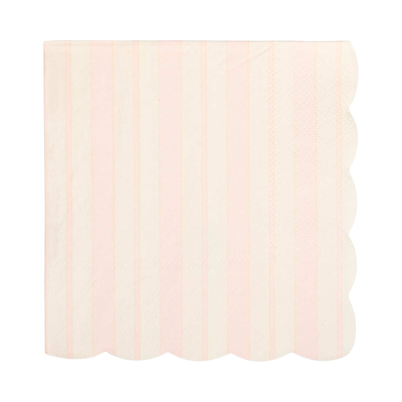 Striped Scallop Cocktail Napkin Set