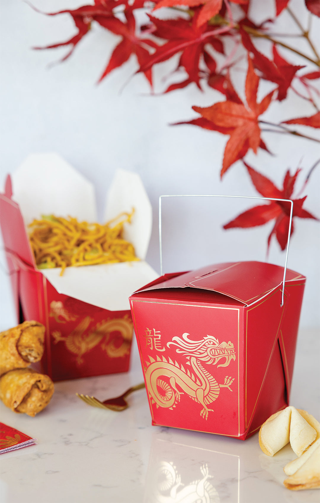 Lunar New Year Dragon To Go Boxes - Main Image