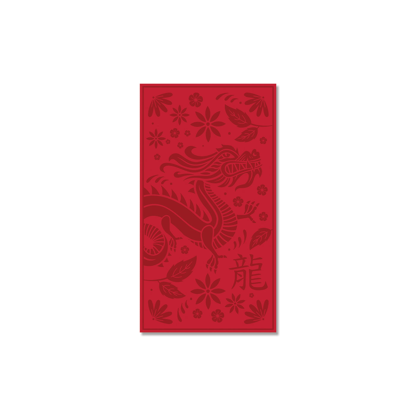 Lunar New Year Dragon Floral Guest Napkin