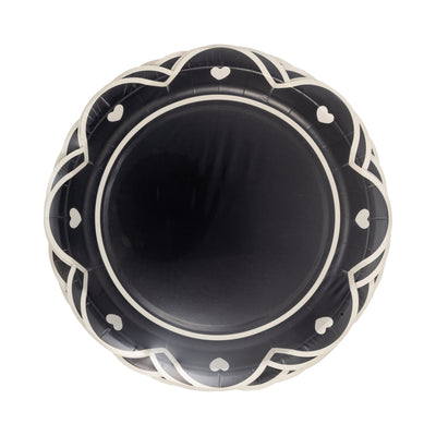 Black Halloween Heart Plate
