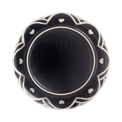 Black Halloween Heart Plate