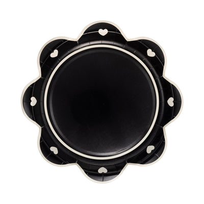 Black Halloween Heart Plate