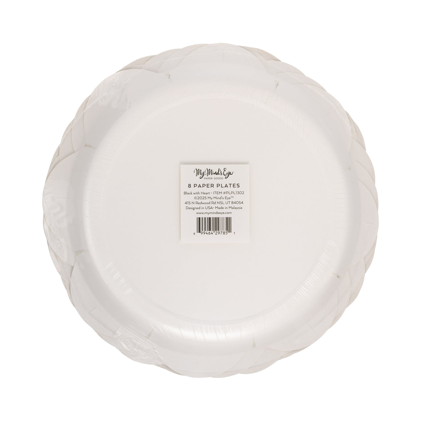 Black Halloween Heart Plate