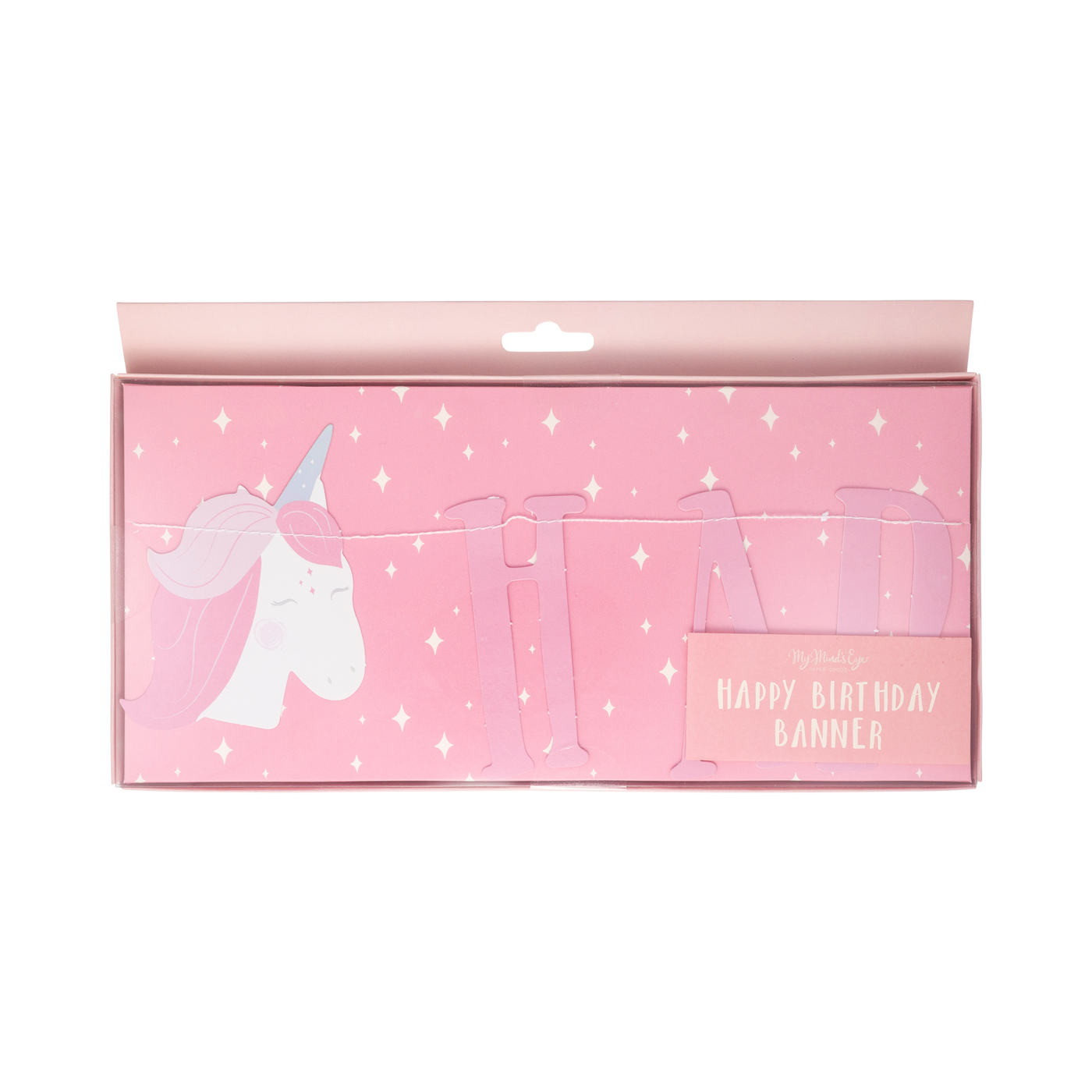 Pink Unicorn Happy Birthday Banner