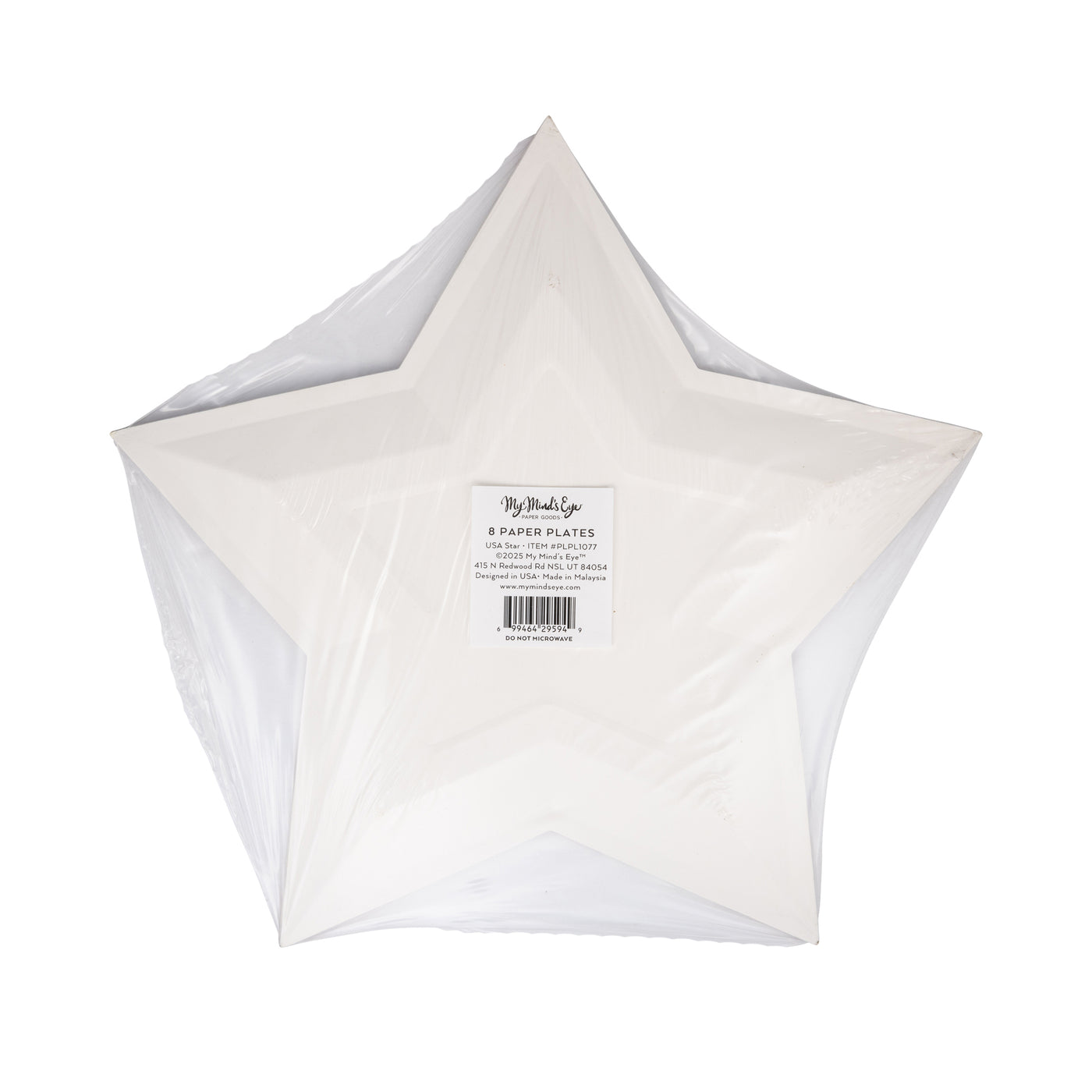 USA Star Shaped Paper Plate (8 ct)