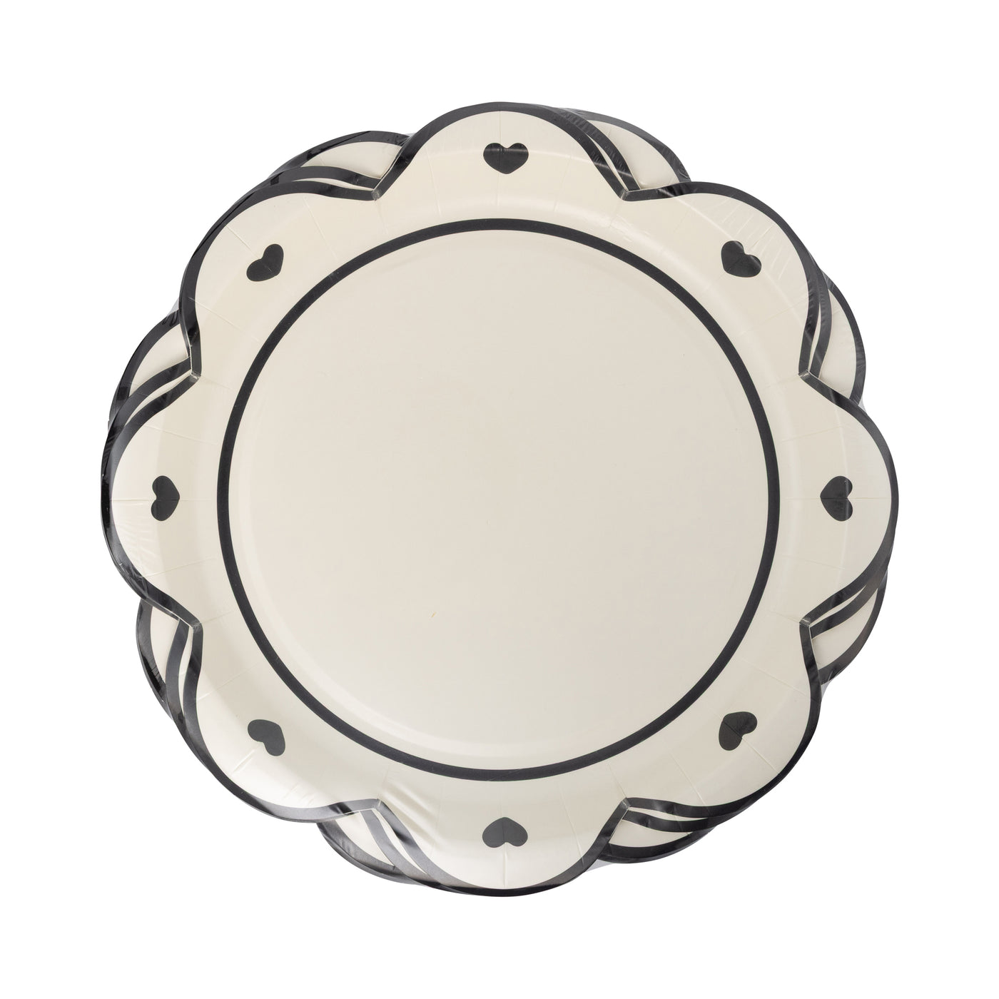 White Halloween Heart Plate