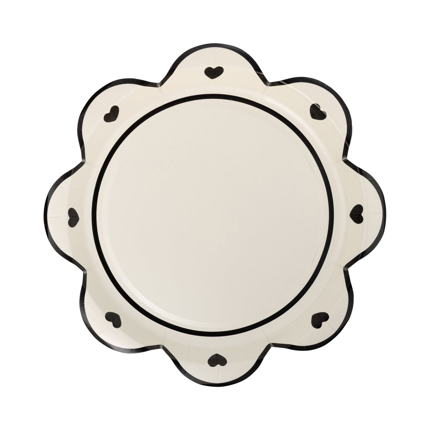White Halloween Heart Plate