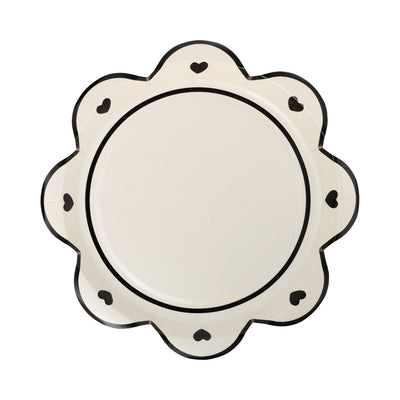 White Halloween Heart Plate