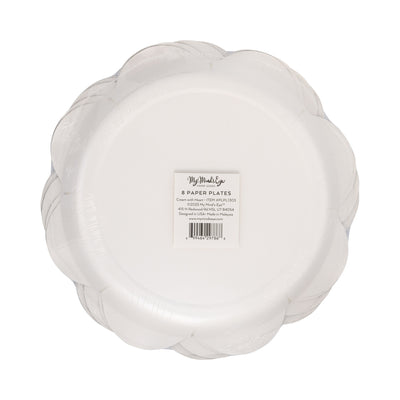 White Halloween Heart Plate