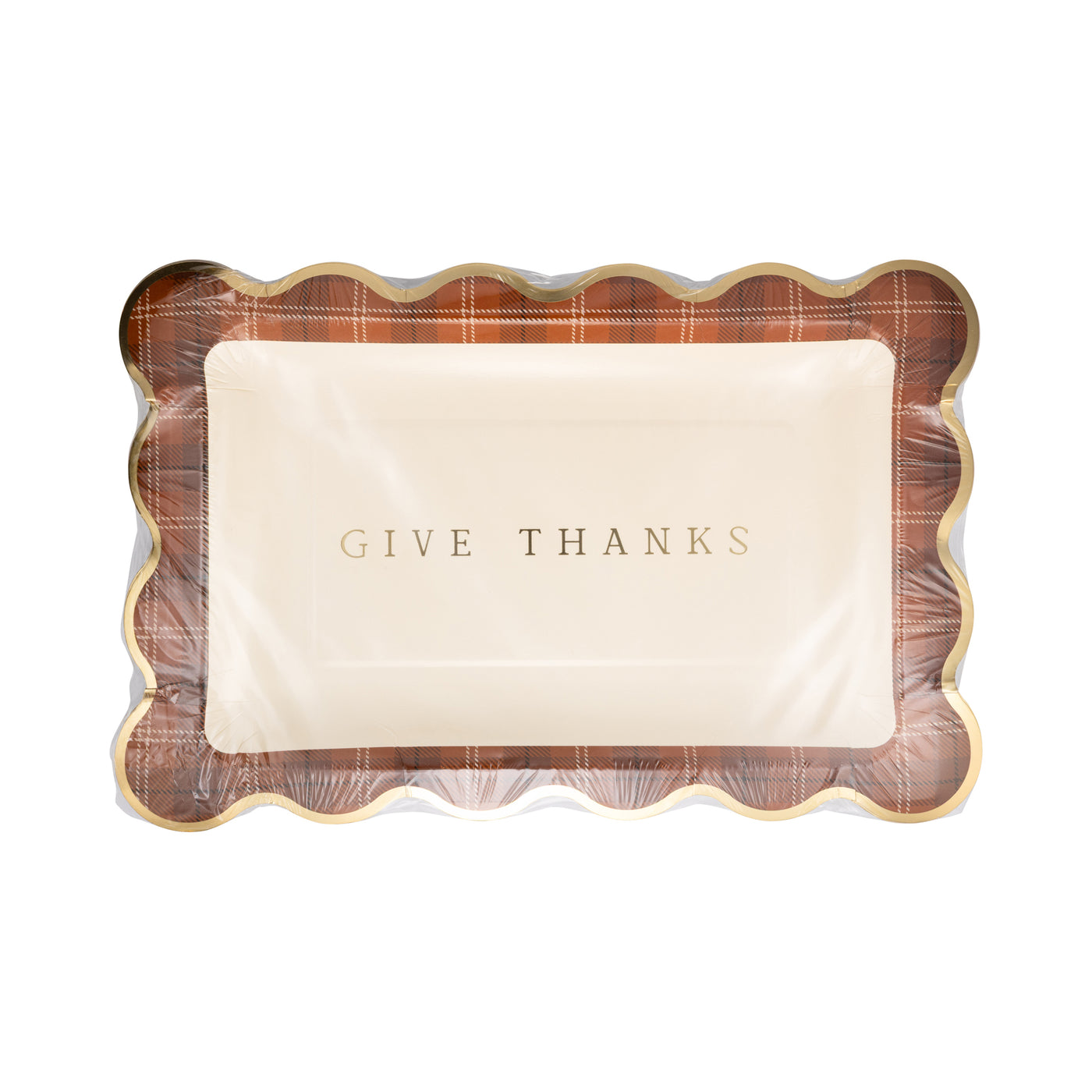 Give Thanks & Plaid Plate