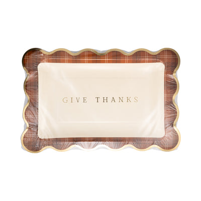 Give Thanks & Plaid Plate