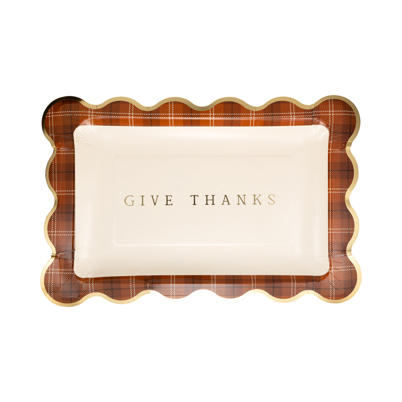 Give Thanks & Plaid Plate