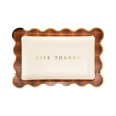Give Thanks & Plaid Plate