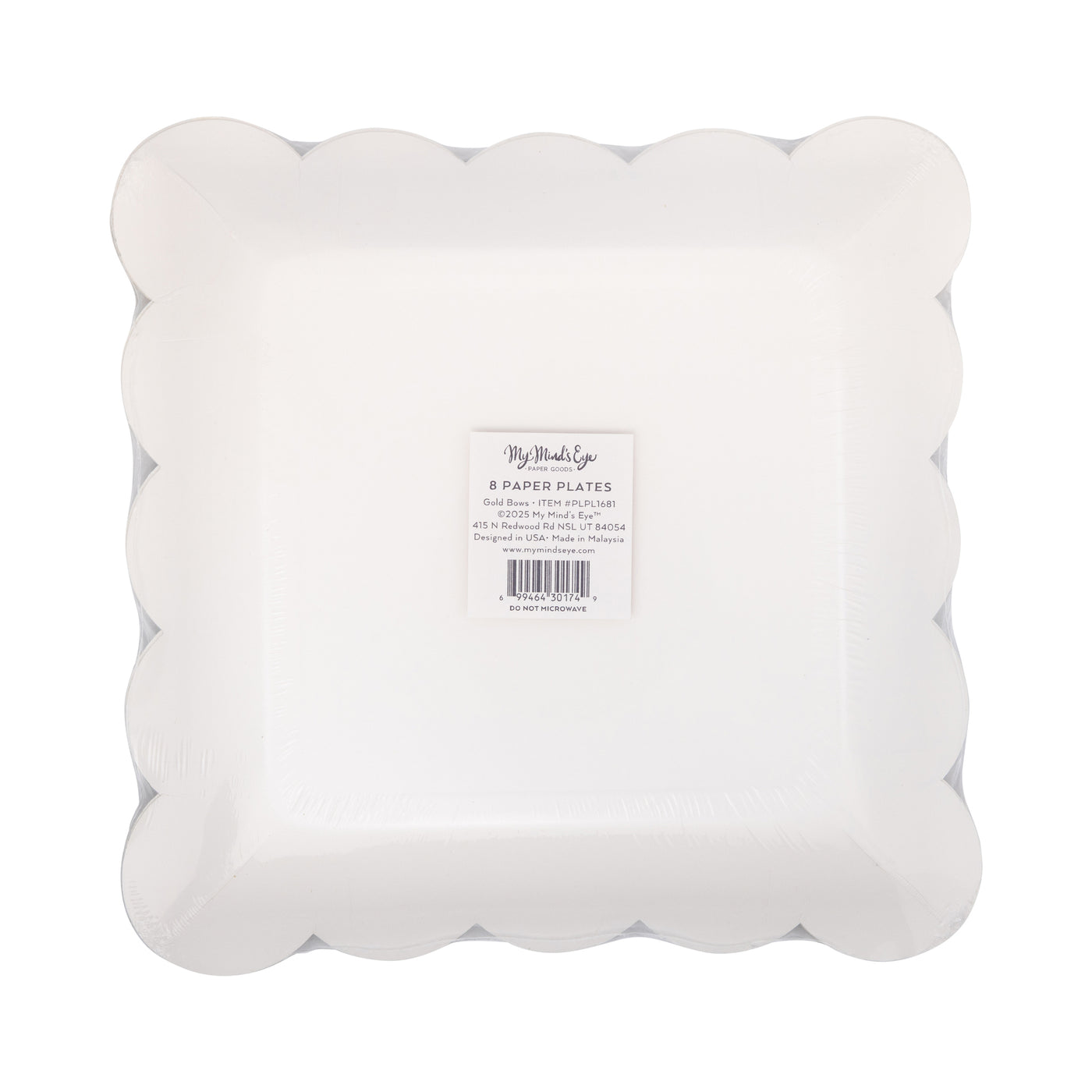 Gold Bows Paper Plate