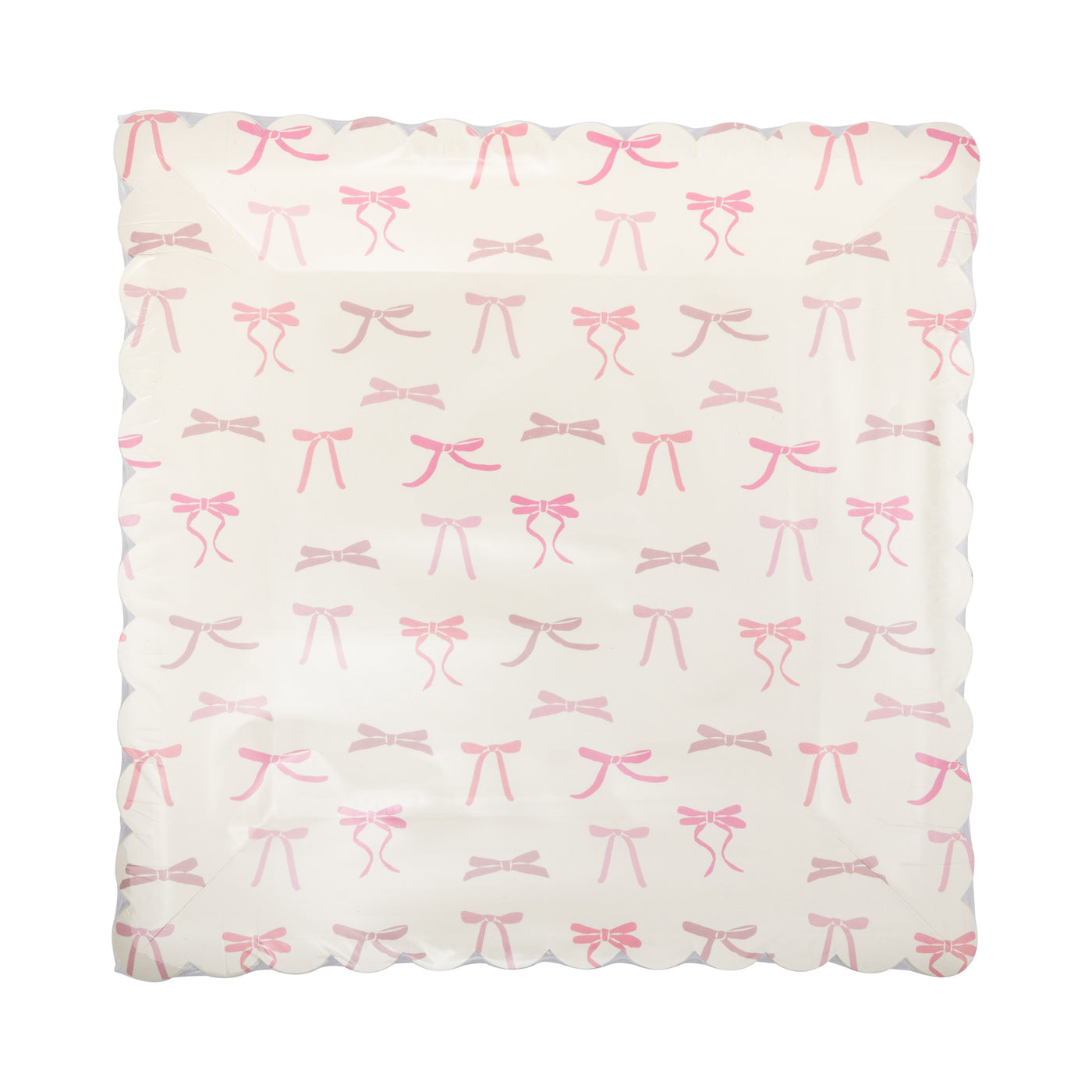 Pink Multi Bows Paper Plate