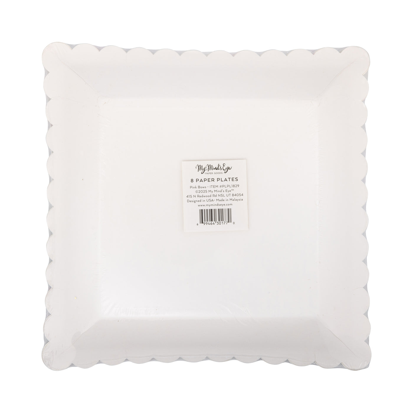 Pink Multi Bows Paper Plate