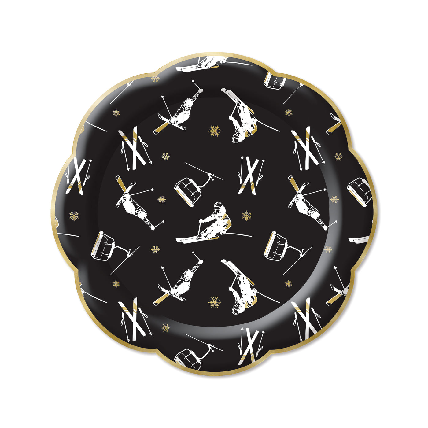 Snow Ski Paper Plate