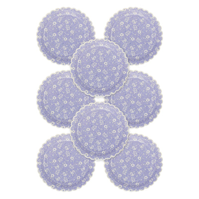 Sweet Floral Lavender Paper Plate