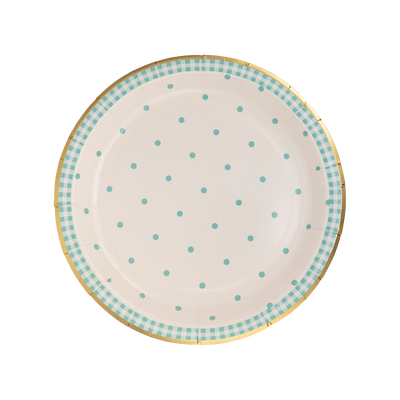 Spring Polka Dot Paper Plate Set