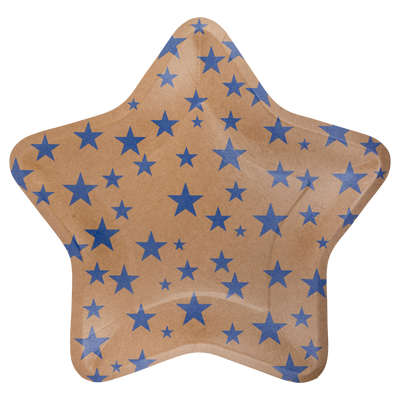 Kraft Star Shaped Paper Plate Set