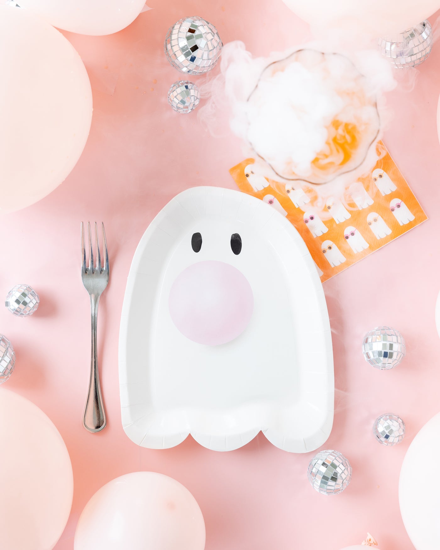 Bubblegum Ghost Shaped Paper Plate