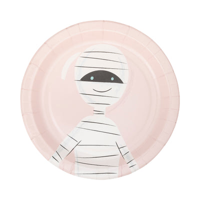 Pink Monster Paper Plate Set