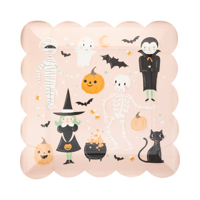 Halloween Characters Paper Plate