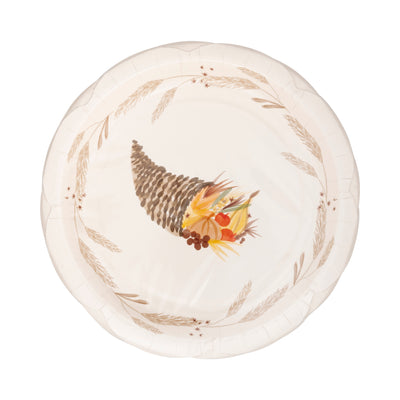 Cornucopia Paper Plate