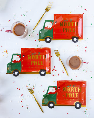 Christmas Truck Shaped Plate