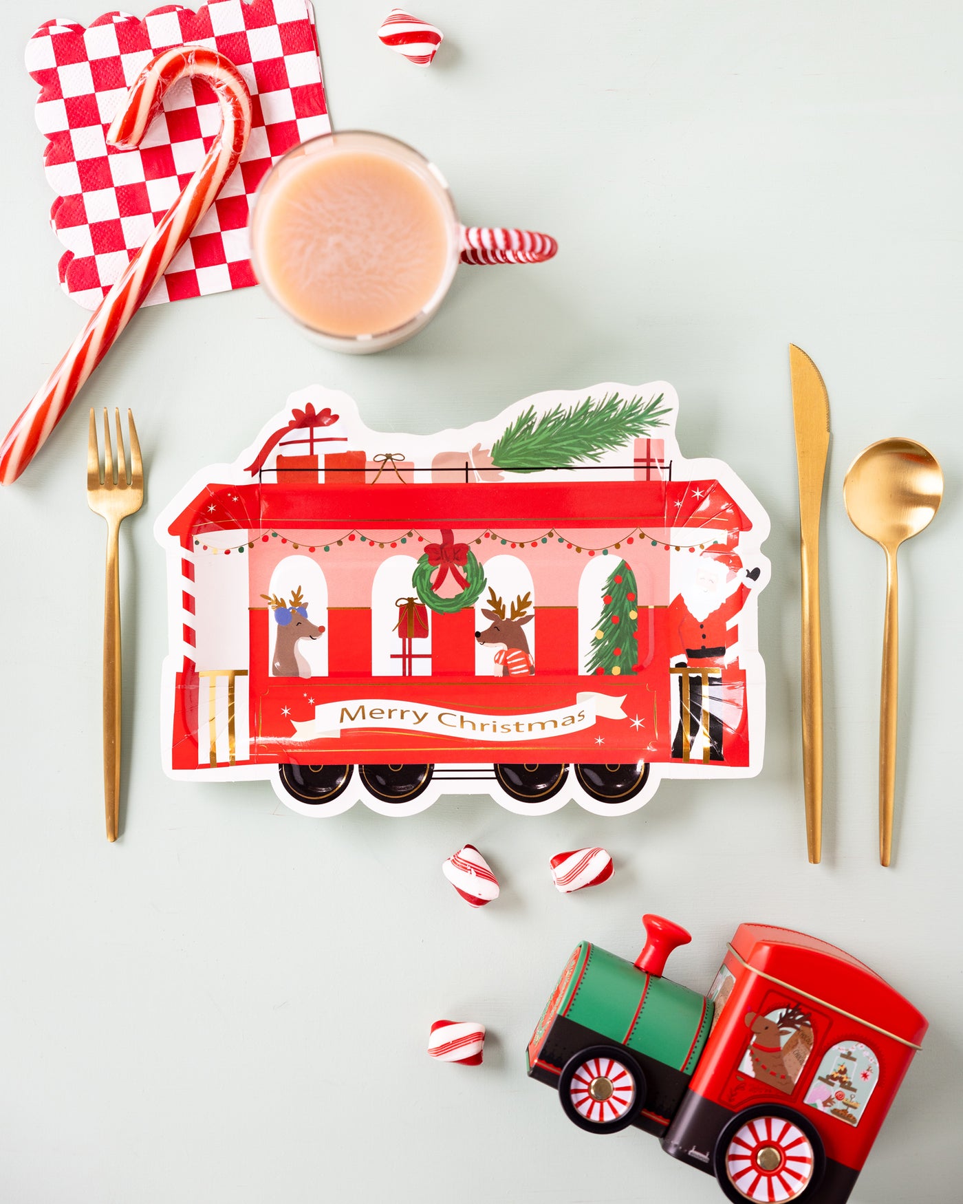 Christmas Train Shaped Plate