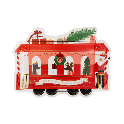 Christmas Train Shaped Plate