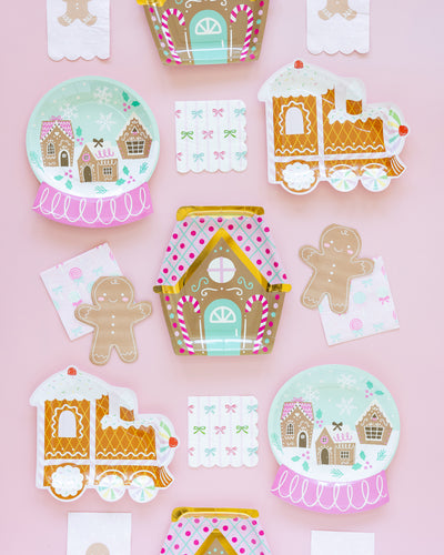 Sweet Gingerbread House Shaped Plate