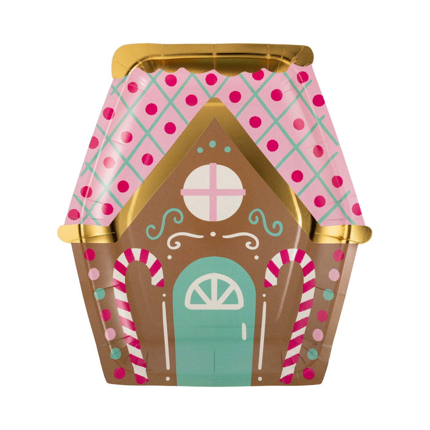 Sweet Gingerbread House Shaped Plate