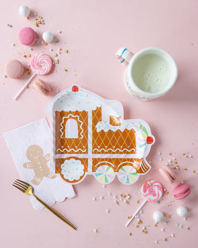 Gingerbread Train Shaped Plate