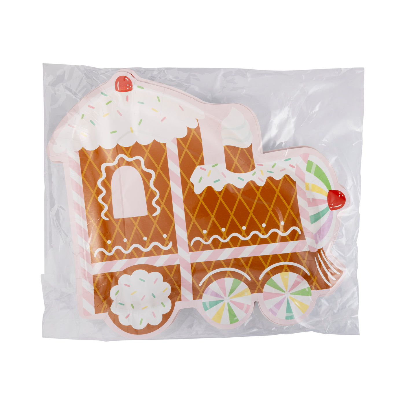 Gingerbread Train Shaped Plate