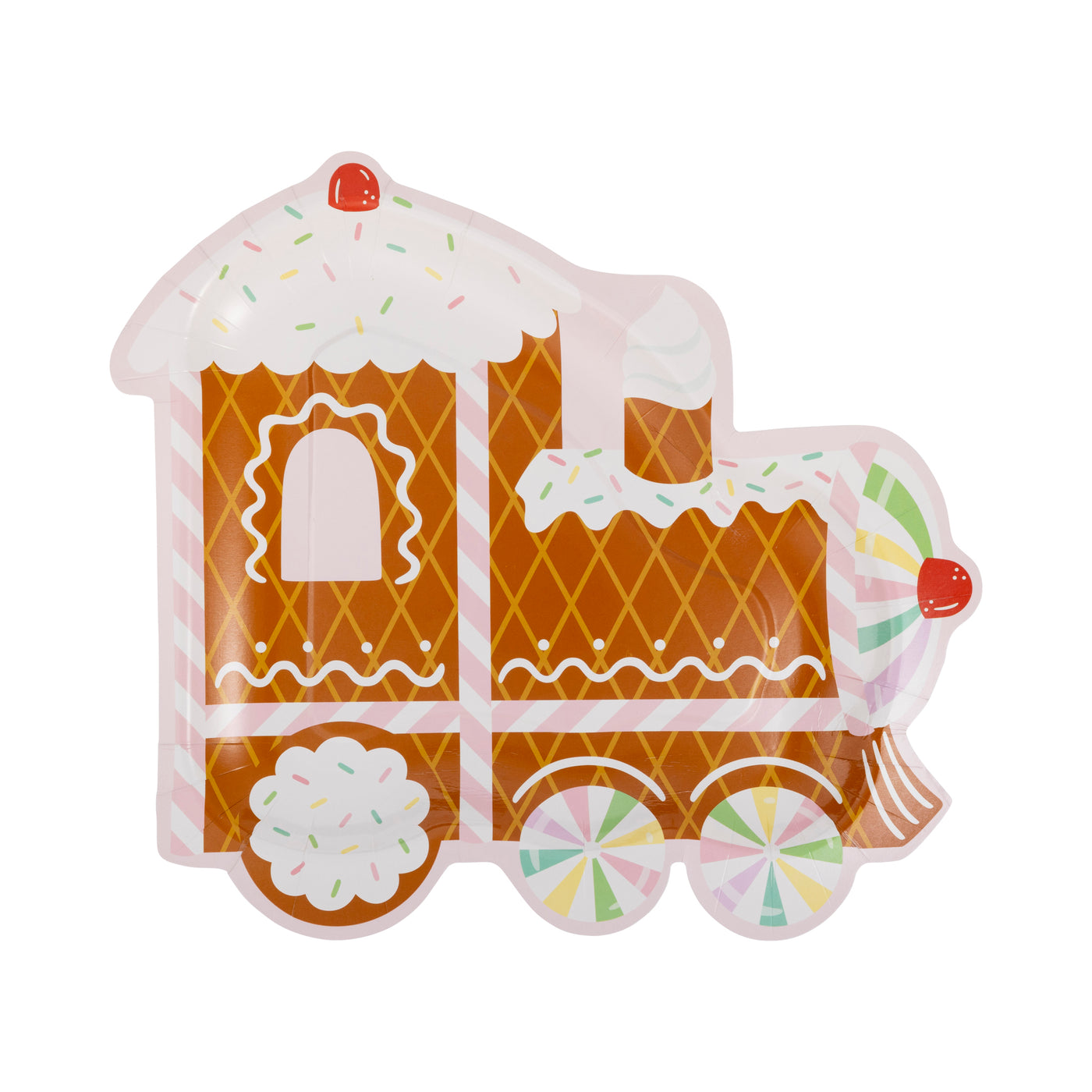 Gingerbread Train Shaped Plate