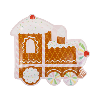 Gingerbread Train Shaped Plate