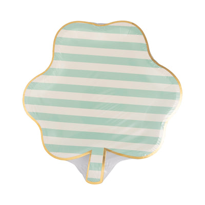 Shaped Striped Shamrock Paper Plate