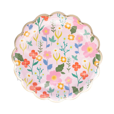 Flower Fields Paper Plate