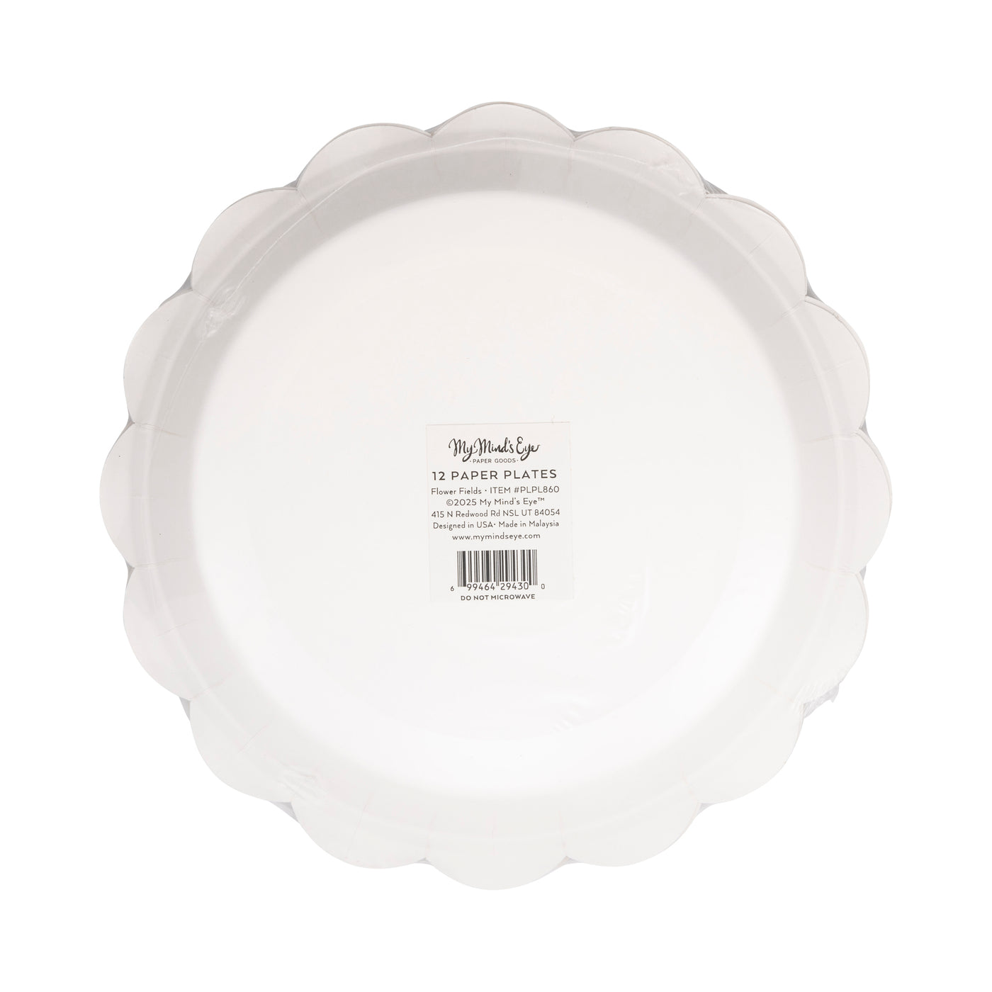 Flower Fields Paper Plate