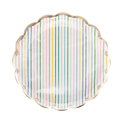 Spring Stripe Paper Plate