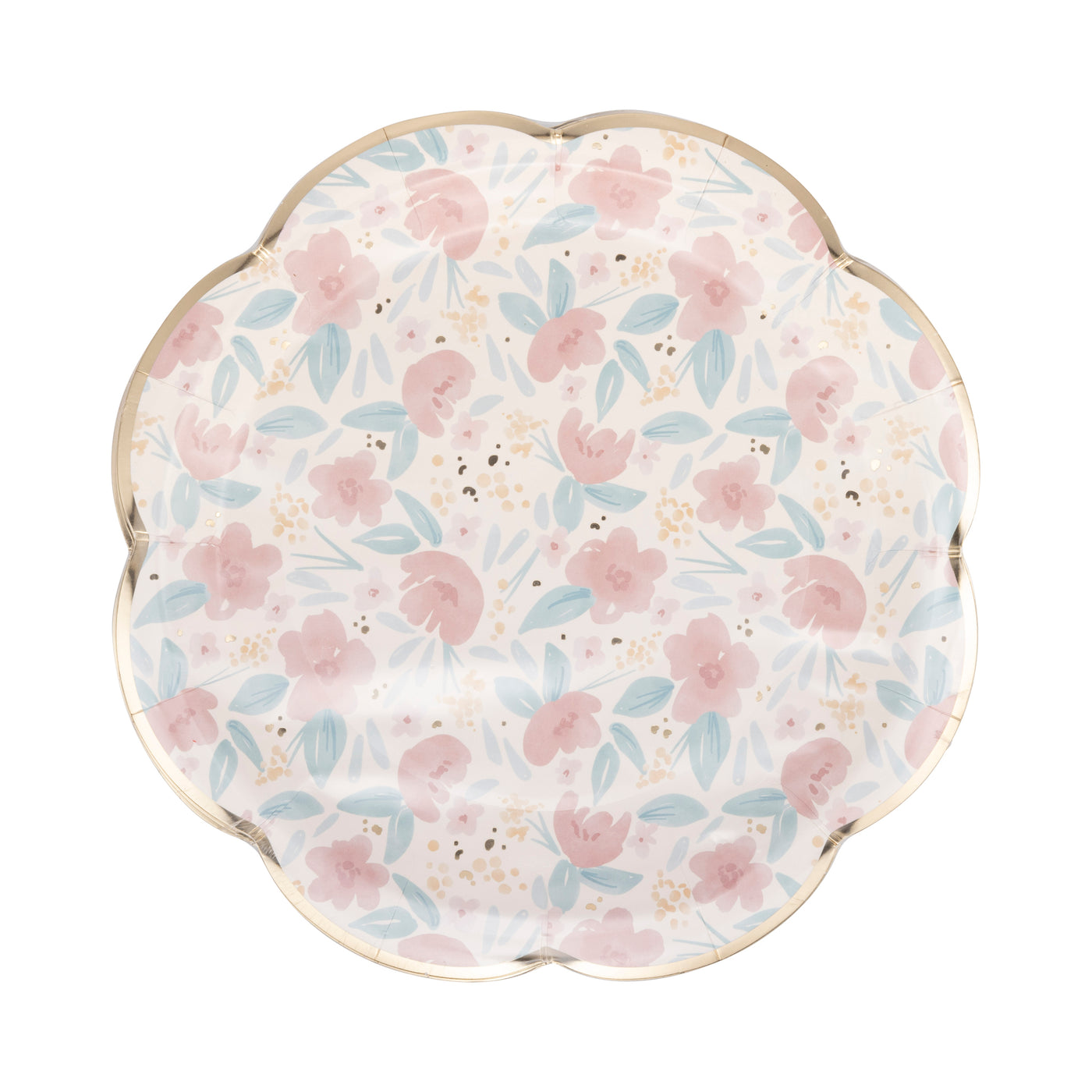 Watercolor Floral Paper Plate