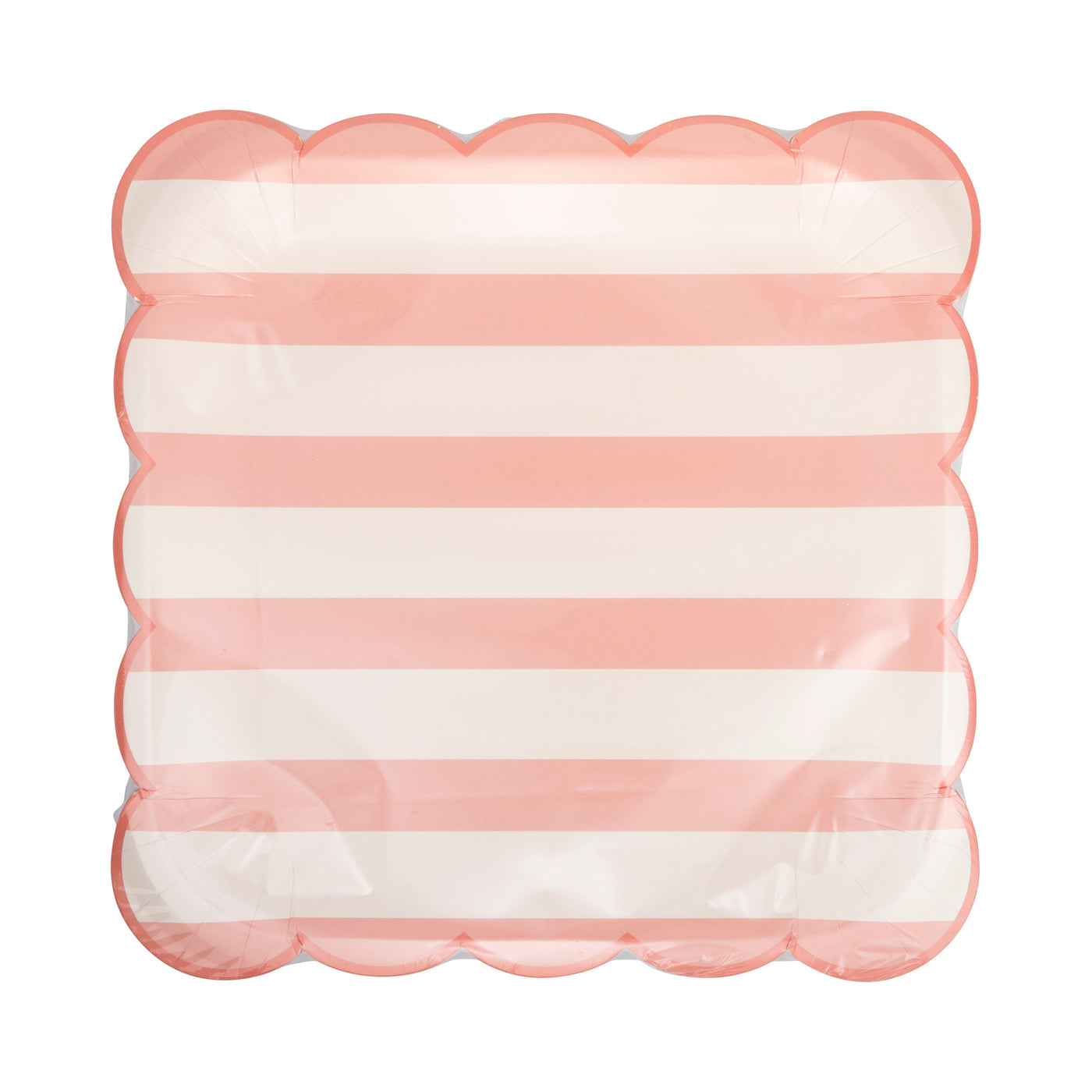 Pink Stripe Paper Plate