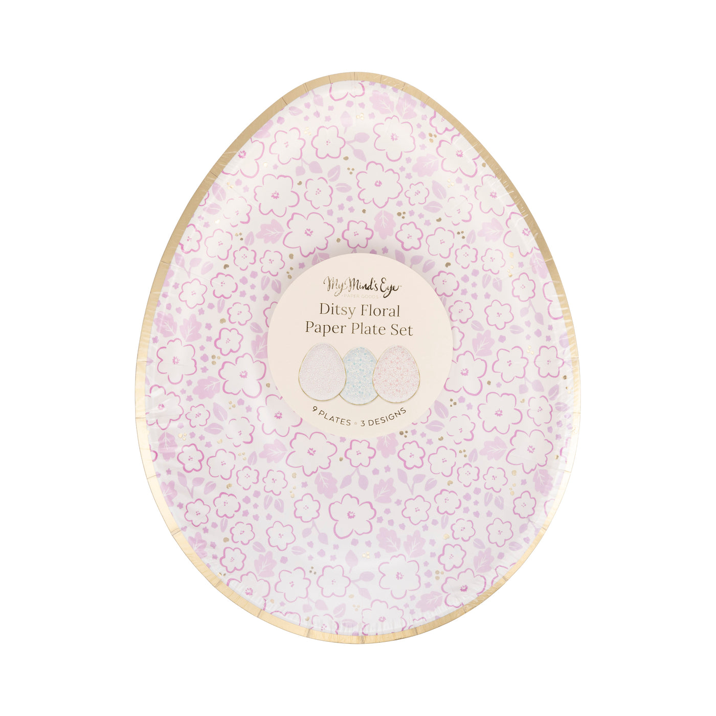 Ditsy Floral Egg Paper Plate Set