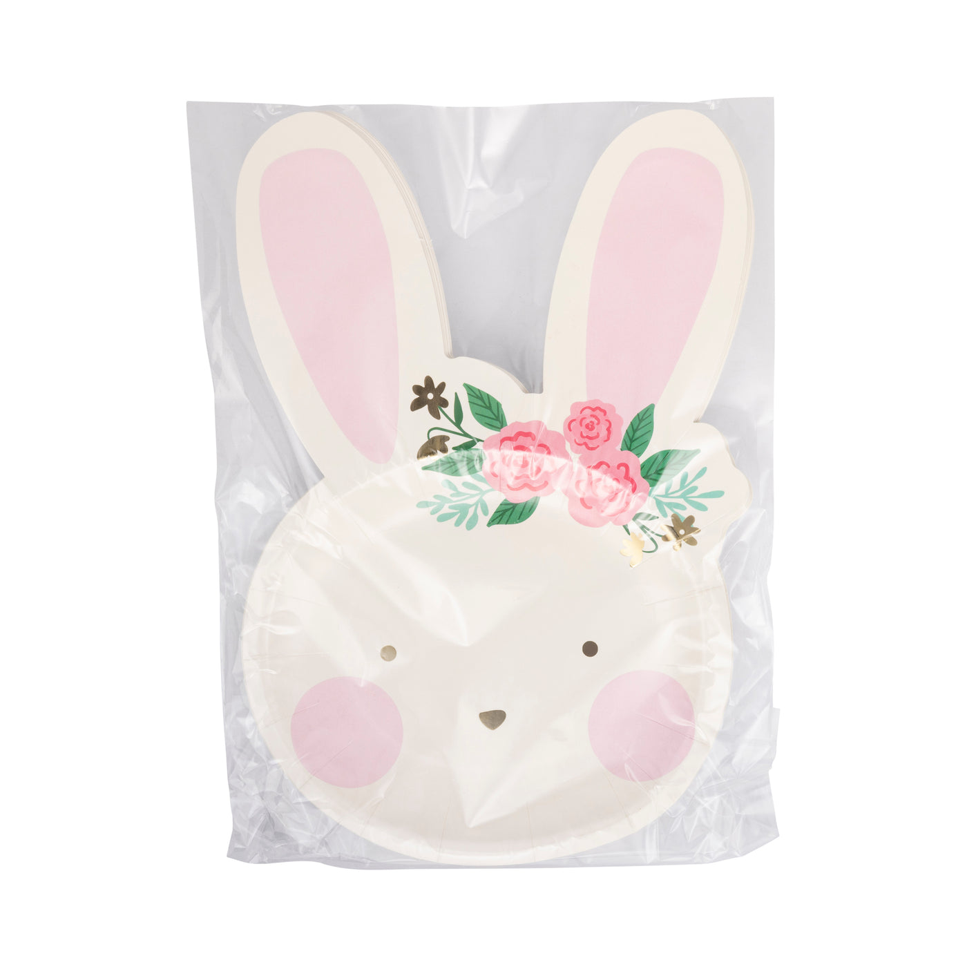 Floral Bunny Paper Plate