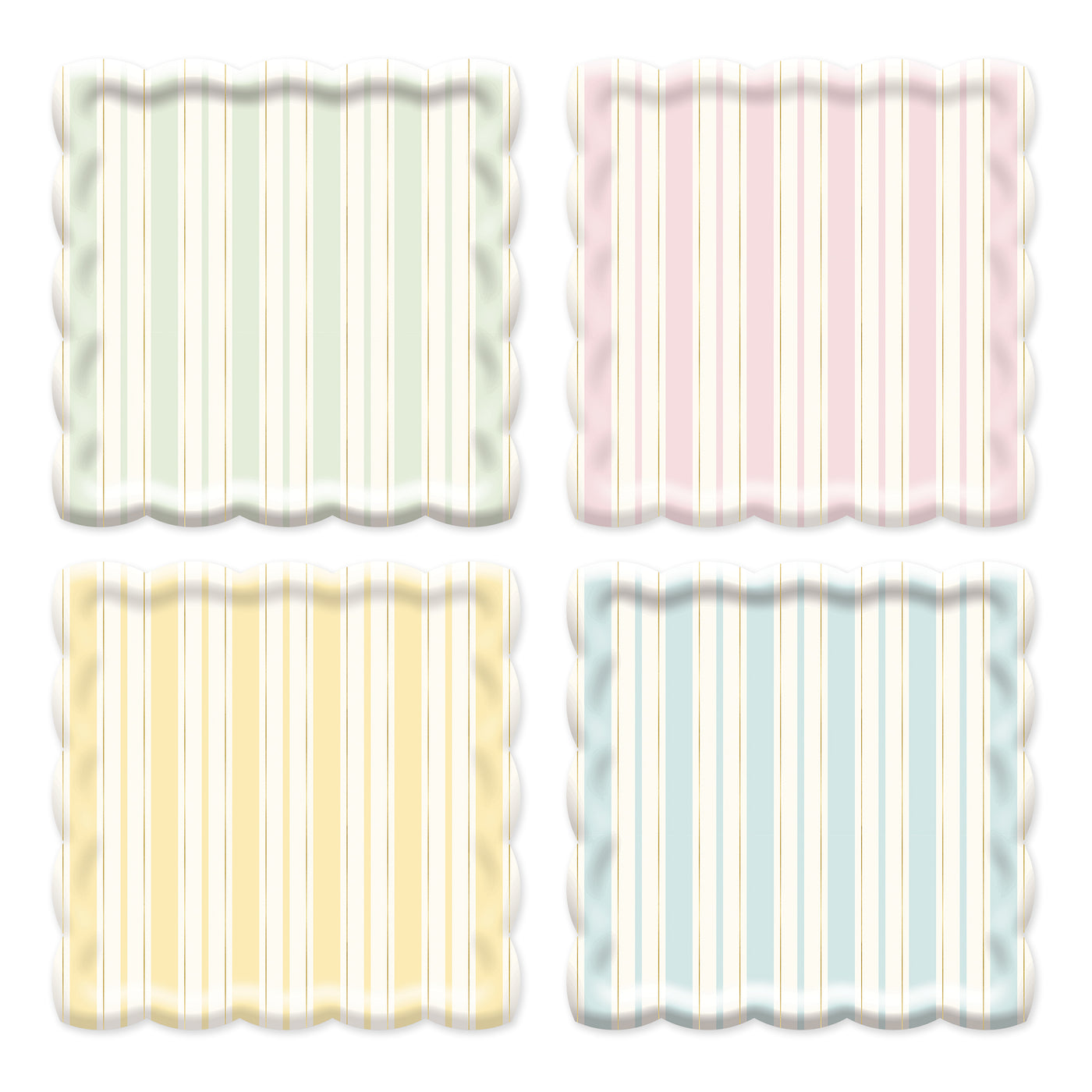 Spring Stripe Paper Plate