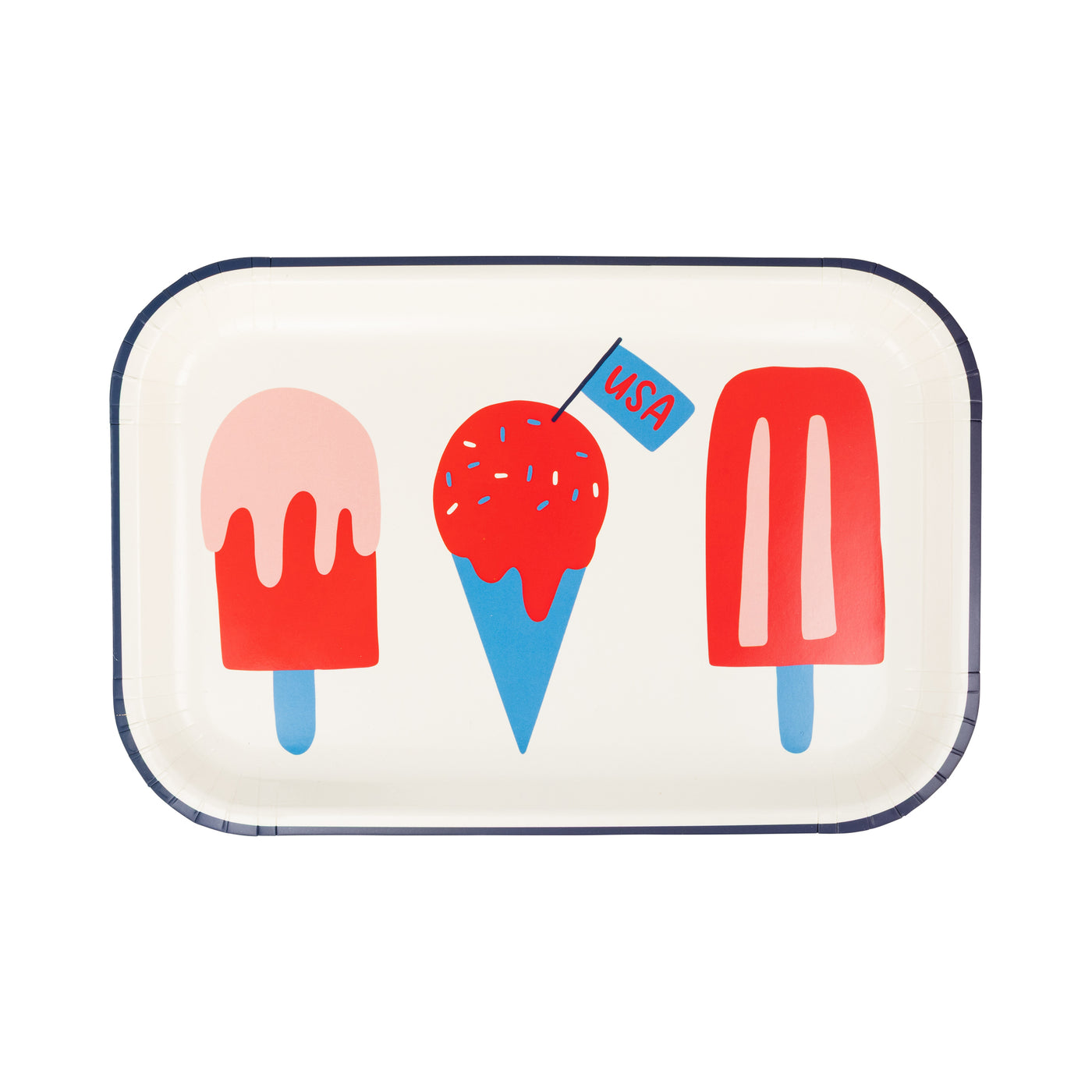 Popsicle Shaped Paper Plate (8 ct)