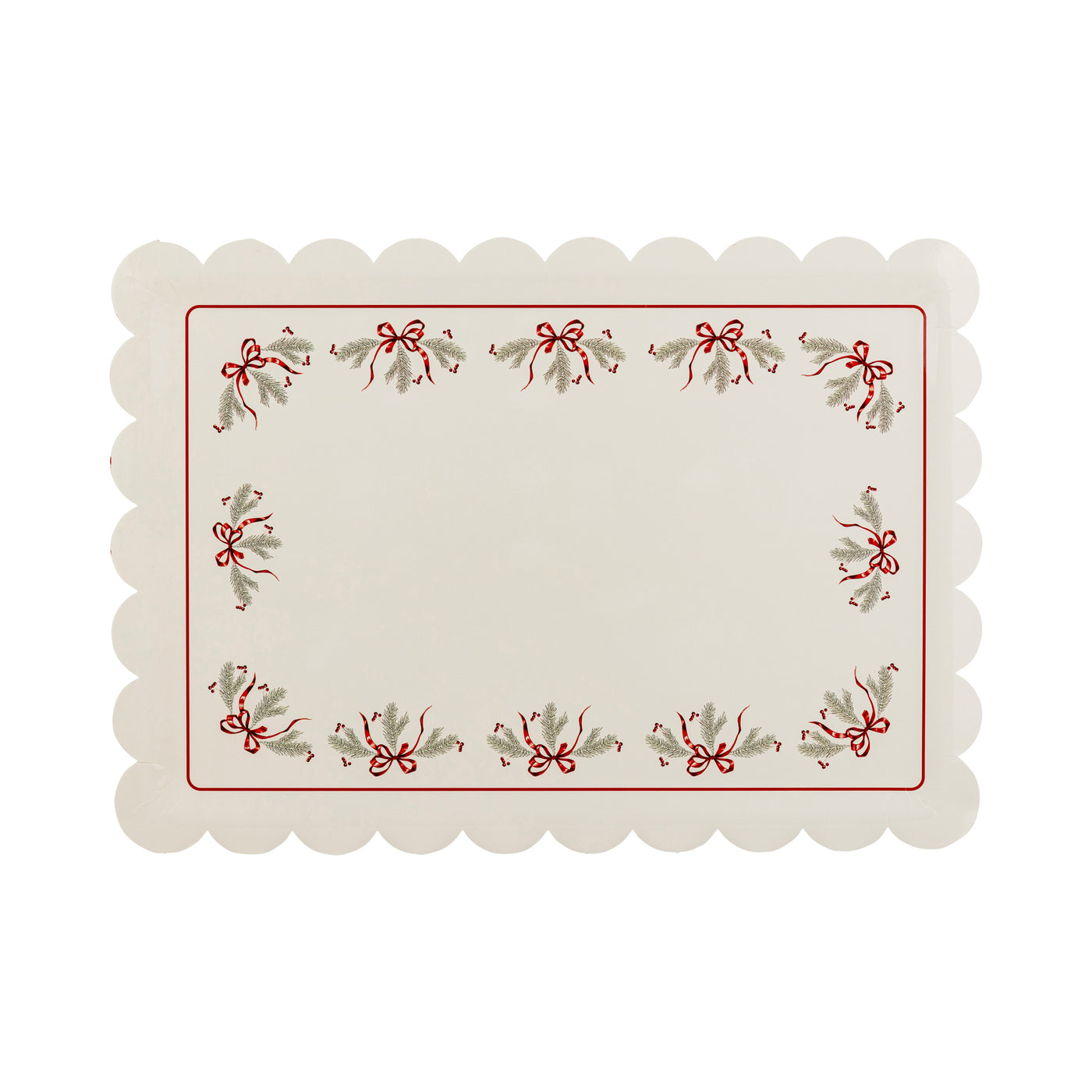 Bows & Pine Paper Platters